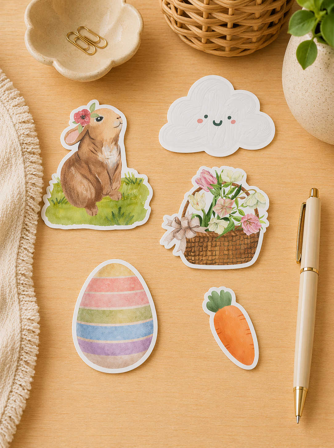 5 Stickers Easter