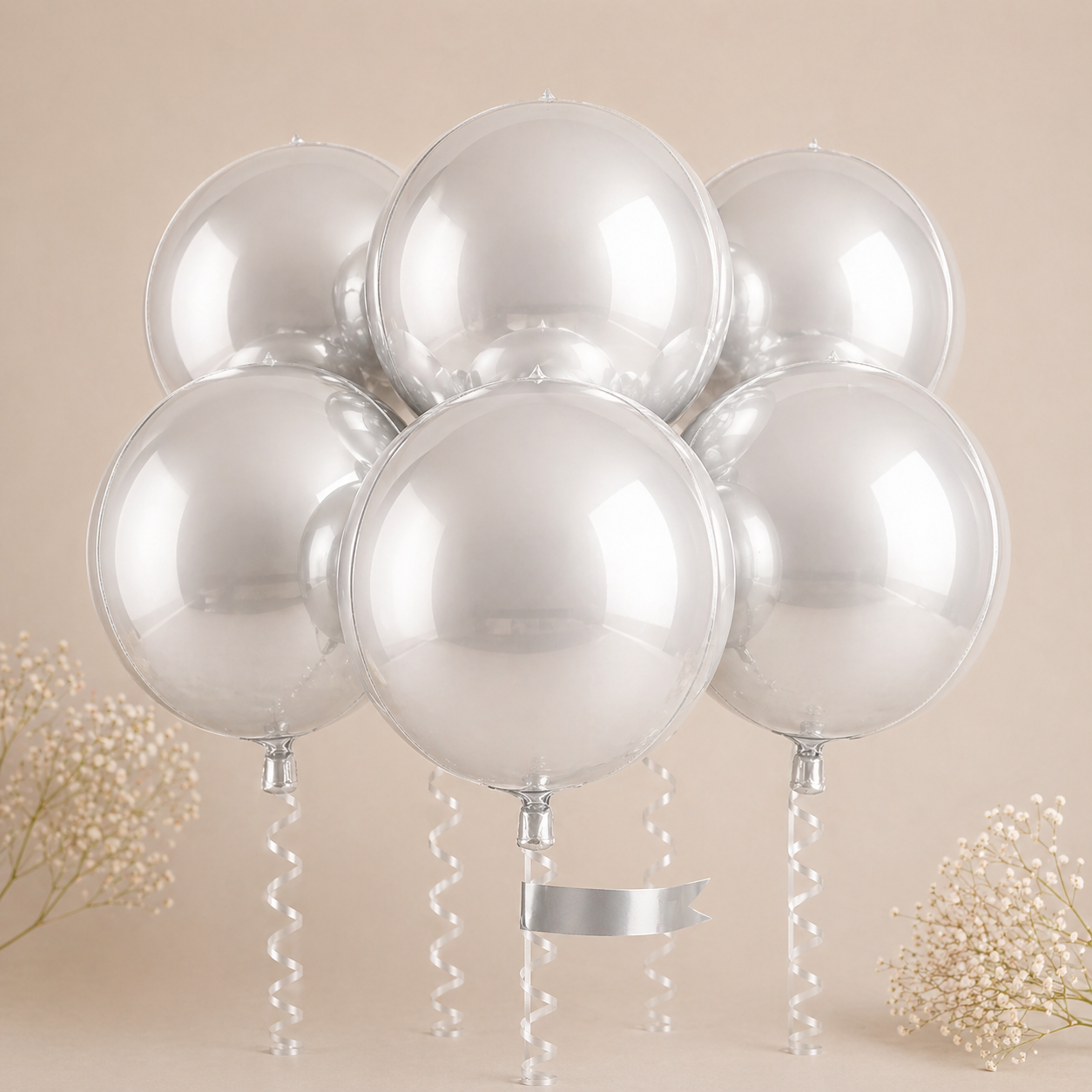 3 Globos esfera metálico 32pulgadas