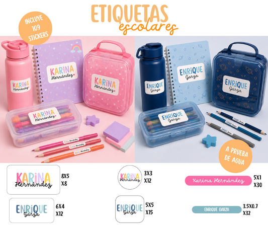 Etiquetas Escolares
